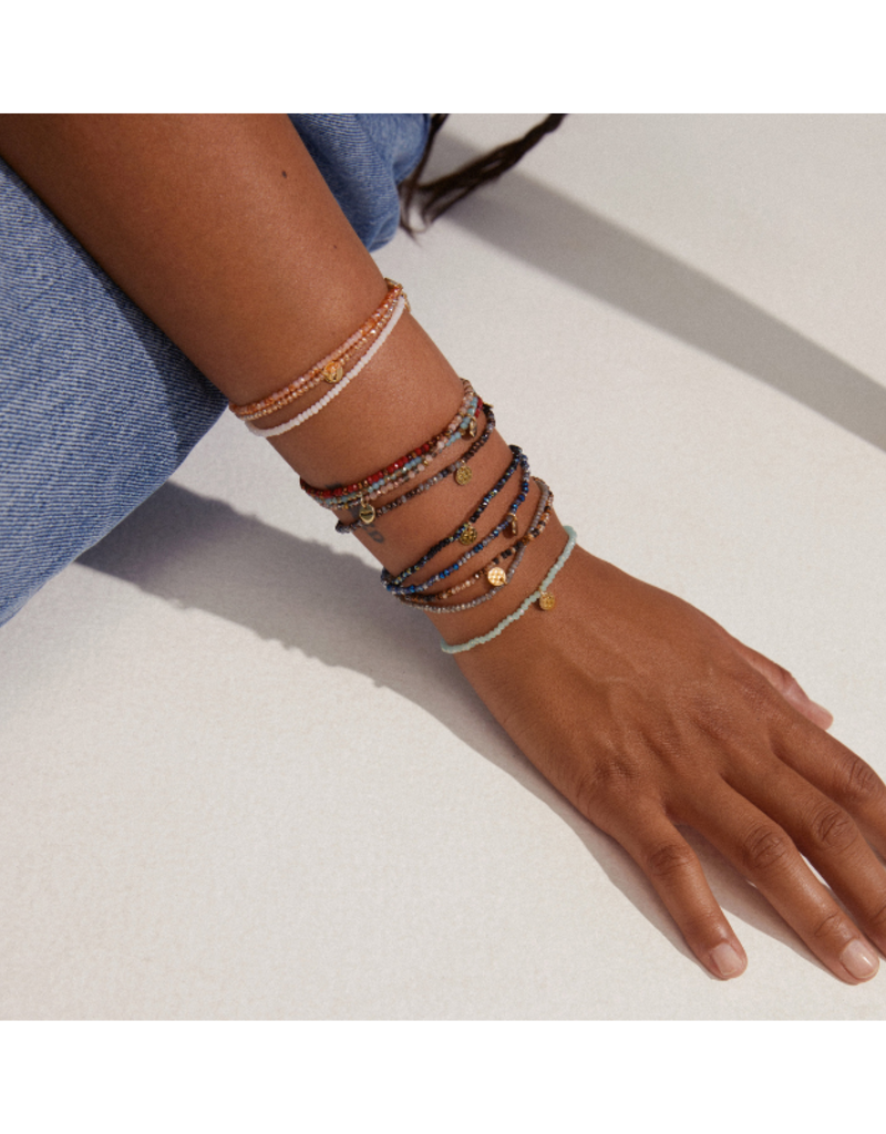 PILGRIM Black & Gold Indie Bracelet by Pilgrim