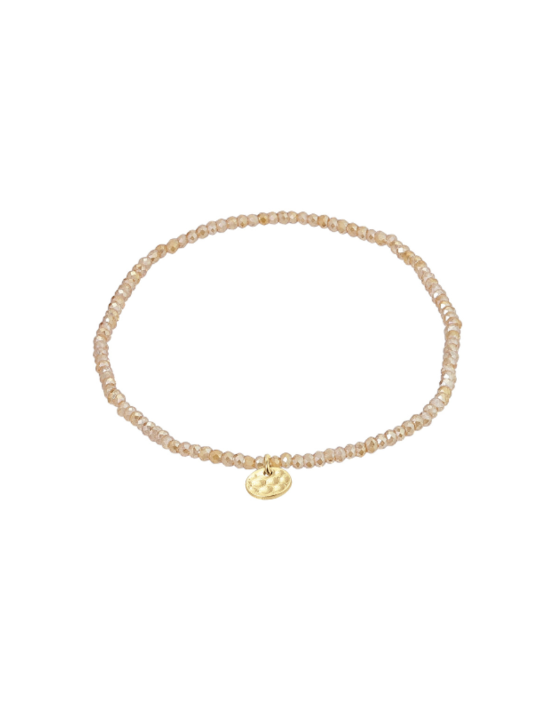 PILGRIM Peach & Gold Indie Bracelet by Pilgrim