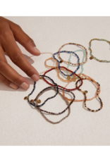 PILGRIM Peach & Gold Indie Bracelet by Pilgrim