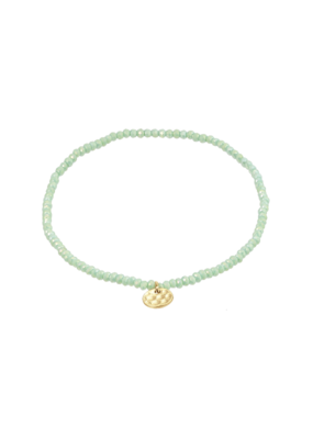 PILGRIM Mint Green & Gold Indie Bracelet by Pilgrim