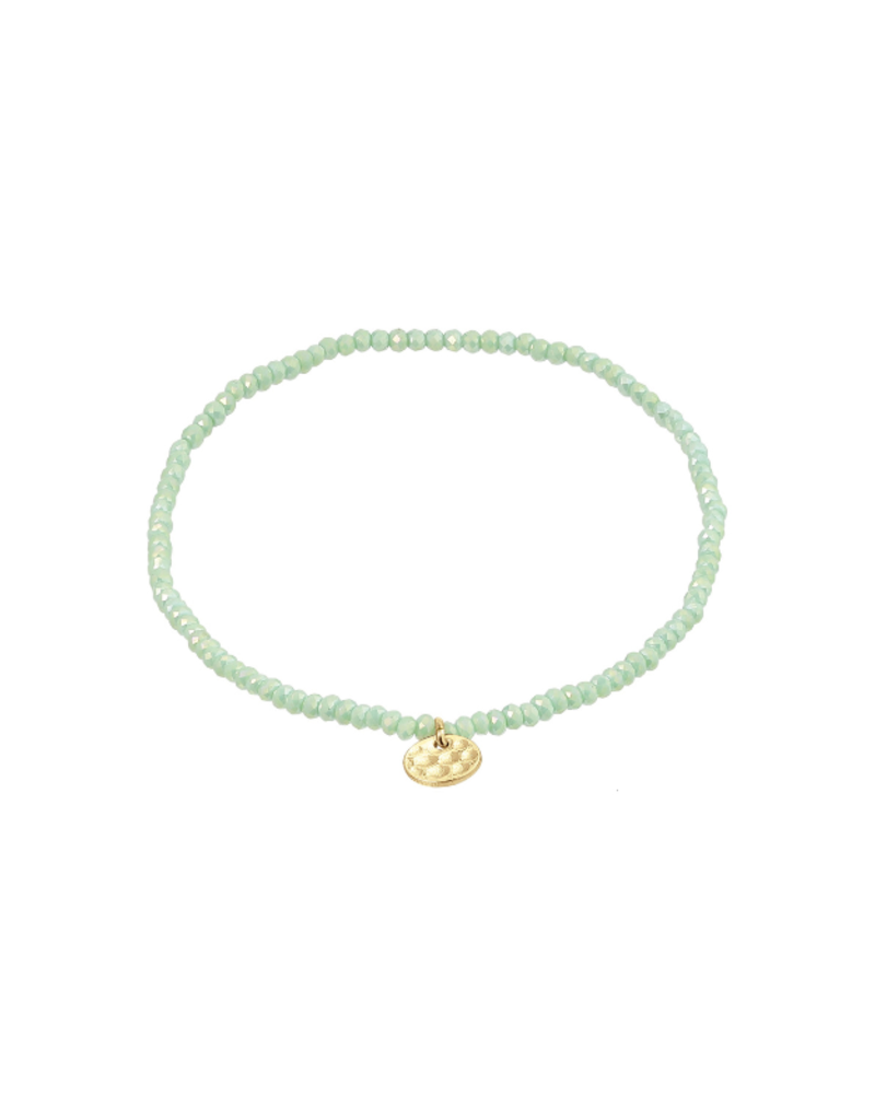 PILGRIM Mint Green & Gold Indie Bracelet by Pilgrim