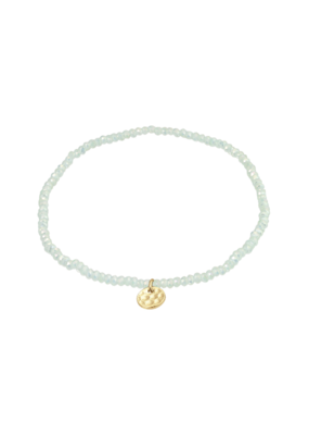 PILGRIM Light Green & Gold Indie Bracelet by Pilgrim