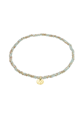PILGRIM Blue, Brown & Gold Indie Bracelet by Pilgrim