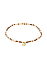 PILGRIM Brown & Gold Indie Bracelet by Pilgrim