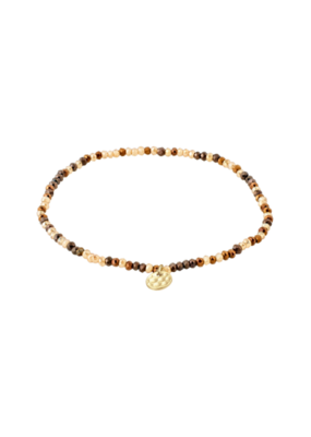 PILGRIM Brown & Gold Indie Bracelet by Pilgrim