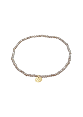 PILGRIM Grey & Gold Indie Bracelet by Pilgrim