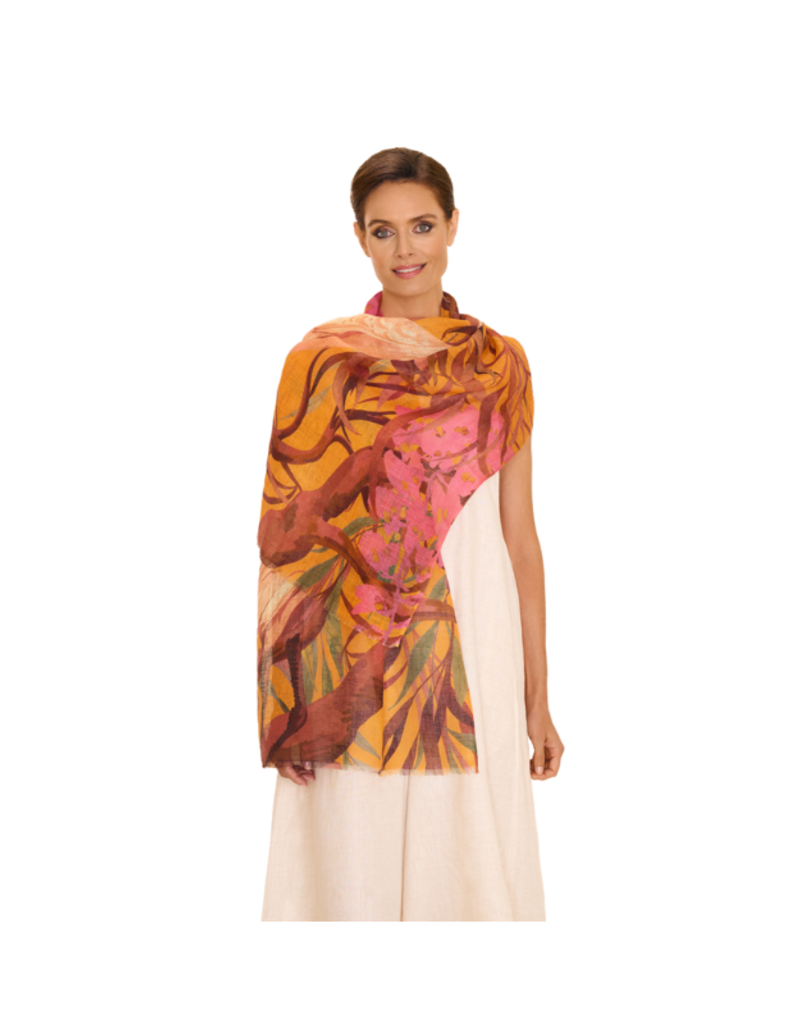 Powder Design Crane Linen & Cotton Scarf by Powder Designs