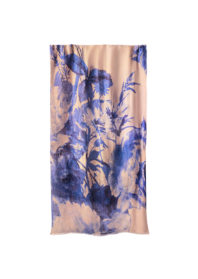 Powder Design China Blue Blooms Linen & Cotton Scarf by Powder Designs