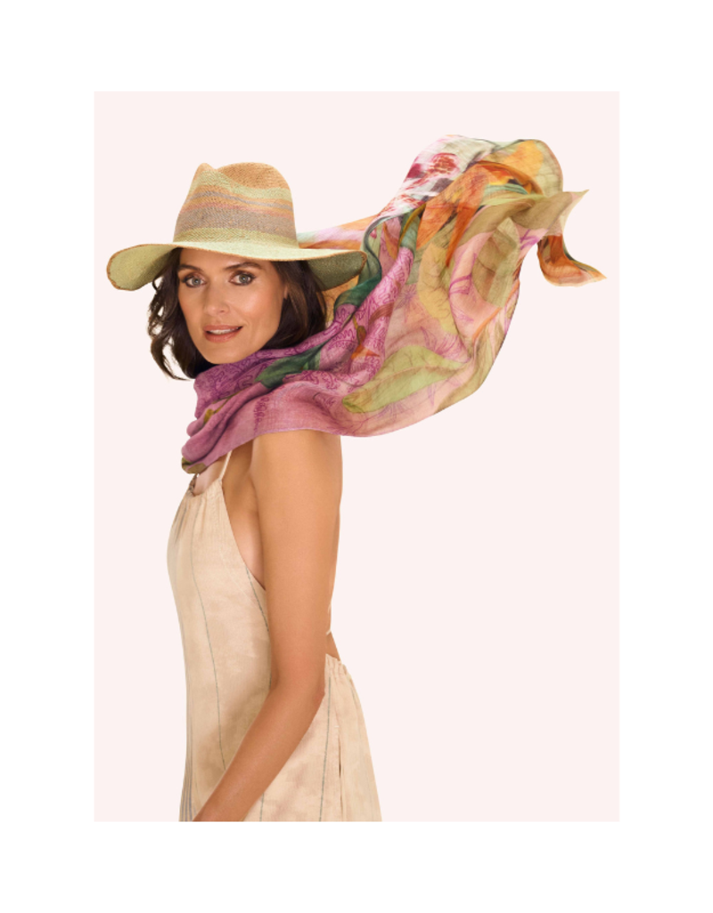 Powder Design Botany Bliss Lavender Linen & Cotton Scarf by Powder Designs