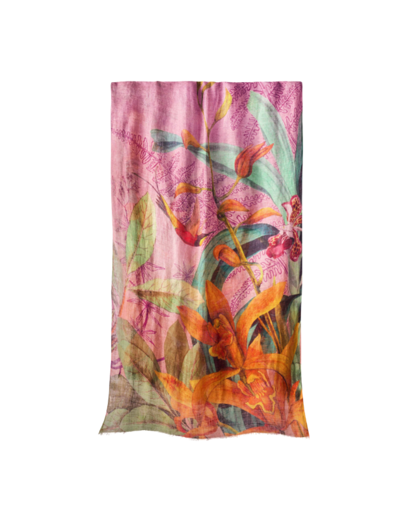 Powder Design Botany Bliss Lavender Linen & Cotton Scarf by Powder Designs
