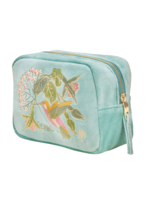 Powder Design Hummingbird Aqua Makeup Bag by Powder Designs