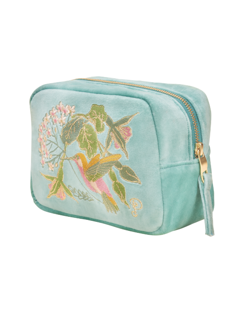 Powder Design Hummingbird Aqua Makeup Bag by Powder Designs