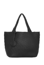Ilse Jacobsen Tote Bag in Black Gun Metal Solid by Ilse Jacobsen