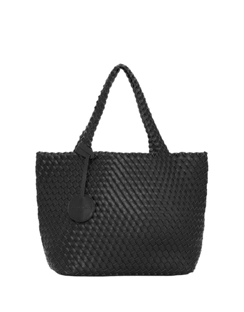 Ilse Jacobsen Tote Bag in Black Gun Metal Solid by Ilse Jacobsen