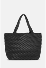 Ilse Jacobsen Tote Bag in Black Gun Metal Solid by Ilse Jacobsen