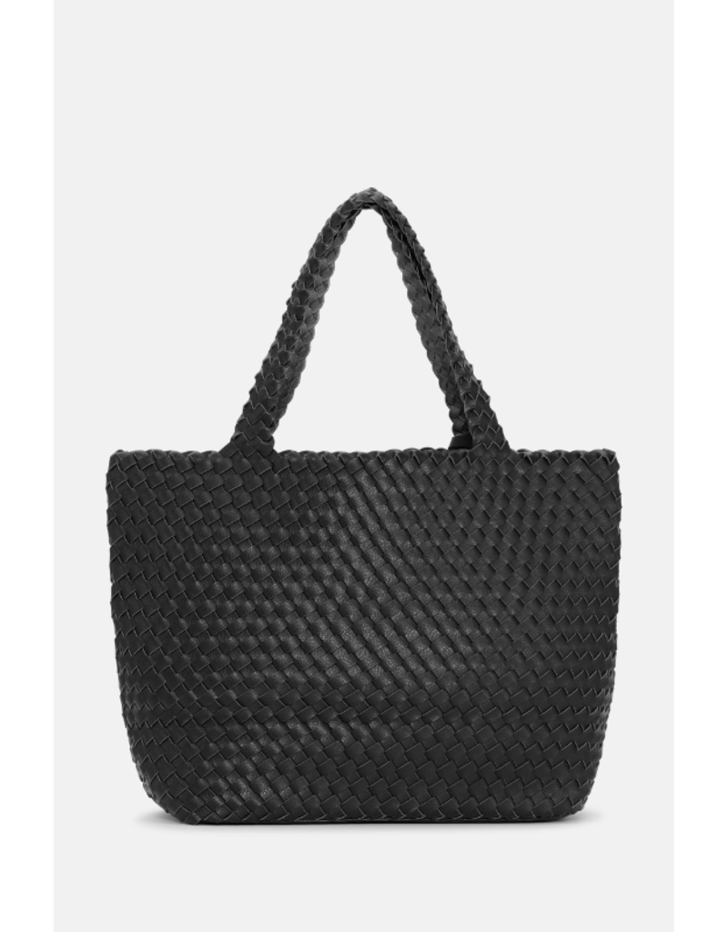 Ilse Jacobsen Tote Bag in Black Gun Metal Solid by Ilse Jacobsen