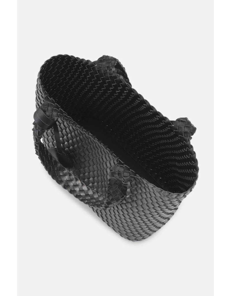Ilse Jacobsen Tote Bag in Black Gun Metal Solid by Ilse Jacobsen