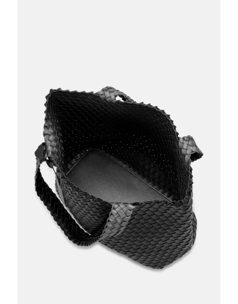 Ilse Jacobsen Tote Bag in Black Gun Metal Solid by Ilse Jacobsen