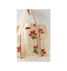 Free People Printed Caravan Tote in Strawberry by Free People