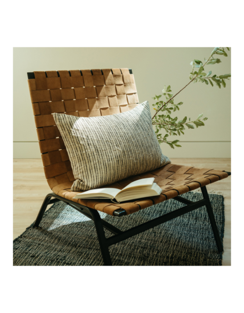 Indaba Trading Ticking Stripe Linen Pillow 16x24