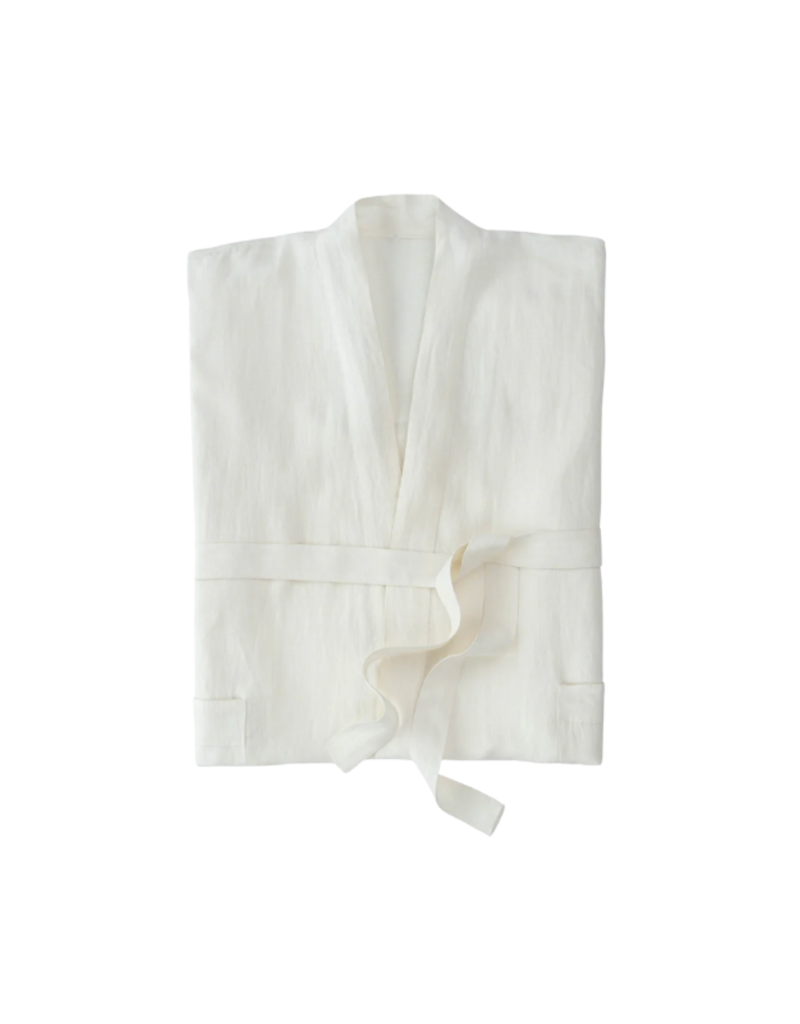 Indaba Trading Linen Robe in Ivory