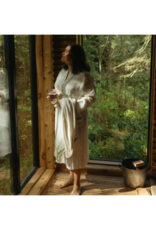 Indaba Trading Linen Robe in Ivory