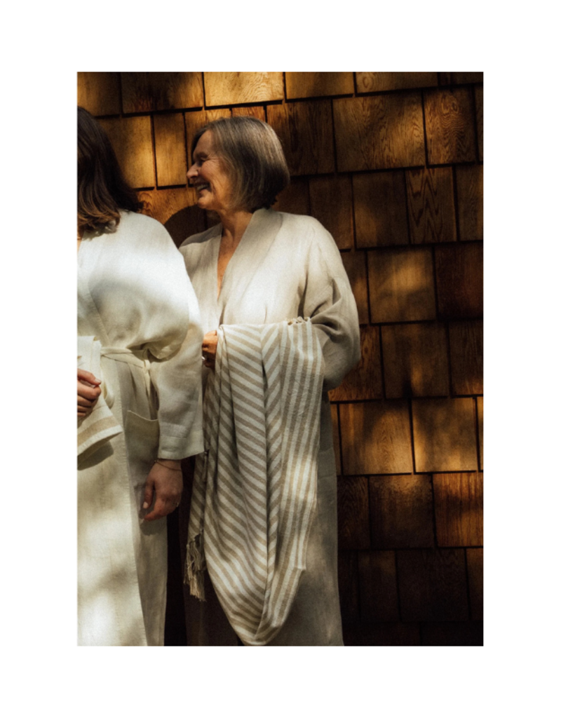 Indaba Trading Linen Robe in Natural