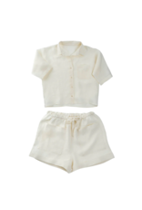 Indaba Trading Linen Lounge Set in Ivory