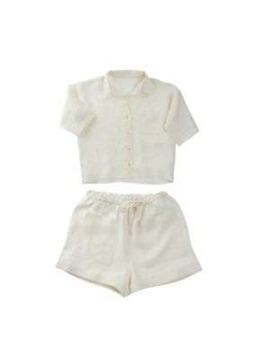 Indaba Trading Linen Lounge Set in Ivory
