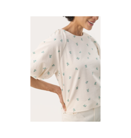 Part Two Estermarine Blouse in Green Bouquet by Part Two