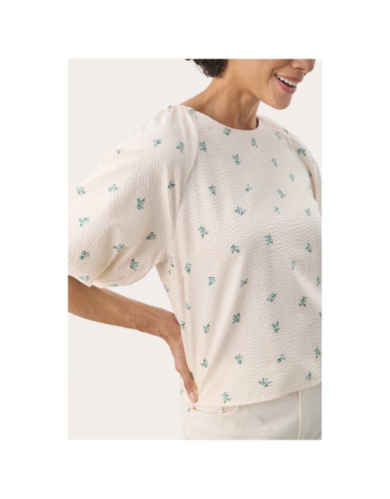 Part Two Estermarine Blouse in Green Bouquet by Part Two
