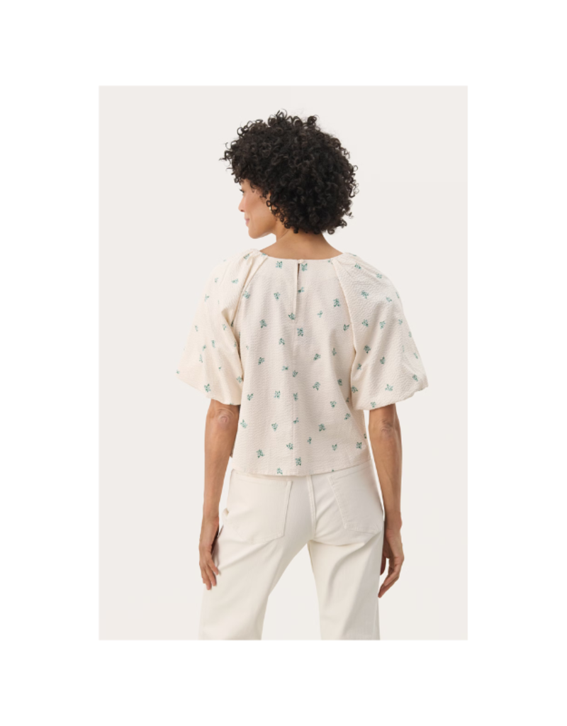 Part Two Estermarine Blouse in Green Bouquet by Part Two