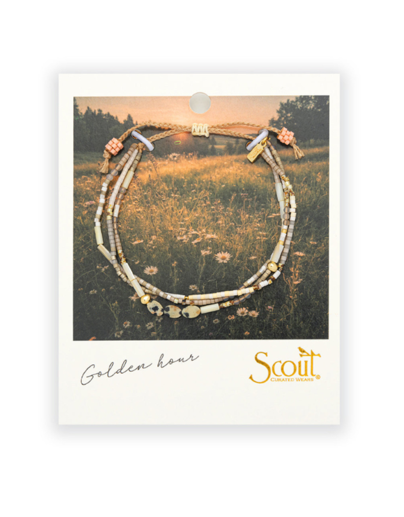 Scout Stone of Joy Dalmatian Jasper & Gold Mixed Media Bracelet by Scout