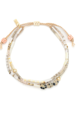 Scout Stone of Joy Dalmatian Jasper & Gold Mixed Media Bracelet by Scout
