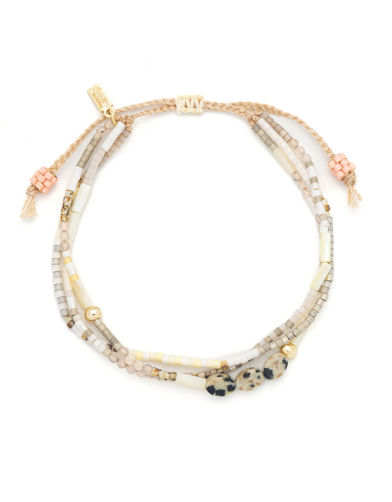 Scout Stone of Joy Dalmatian Jasper & Gold Mixed Media Bracelet by Scout