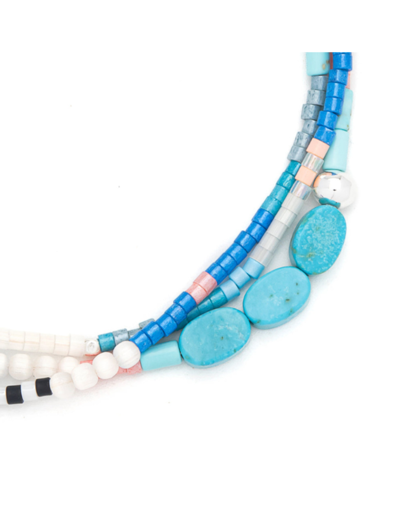 Scout Stone of the Sky Turquoise & Silver Mixed Media Bracelet by Scout