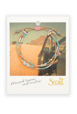Scout Stone of Courage Amazonite & Gold Mixed Media Bracelet by Scout