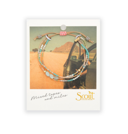 Scout Stone of Courage Amazonite & Gold Mixed Media Bracelet by Scout
