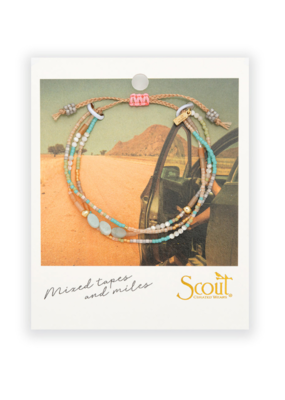 Scout Stone of Courage Amazonite & Gold Mixed Media Bracelet by Scout