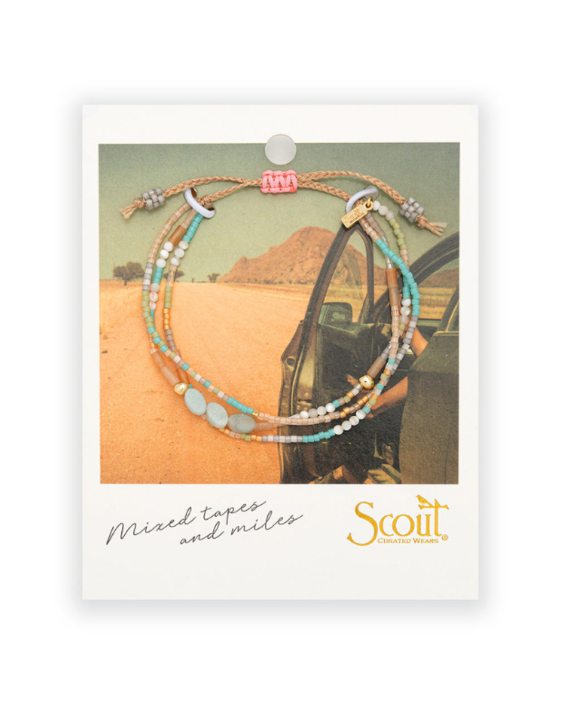 Scout Stone of Courage Amazonite & Gold Mixed Media Bracelet by Scout