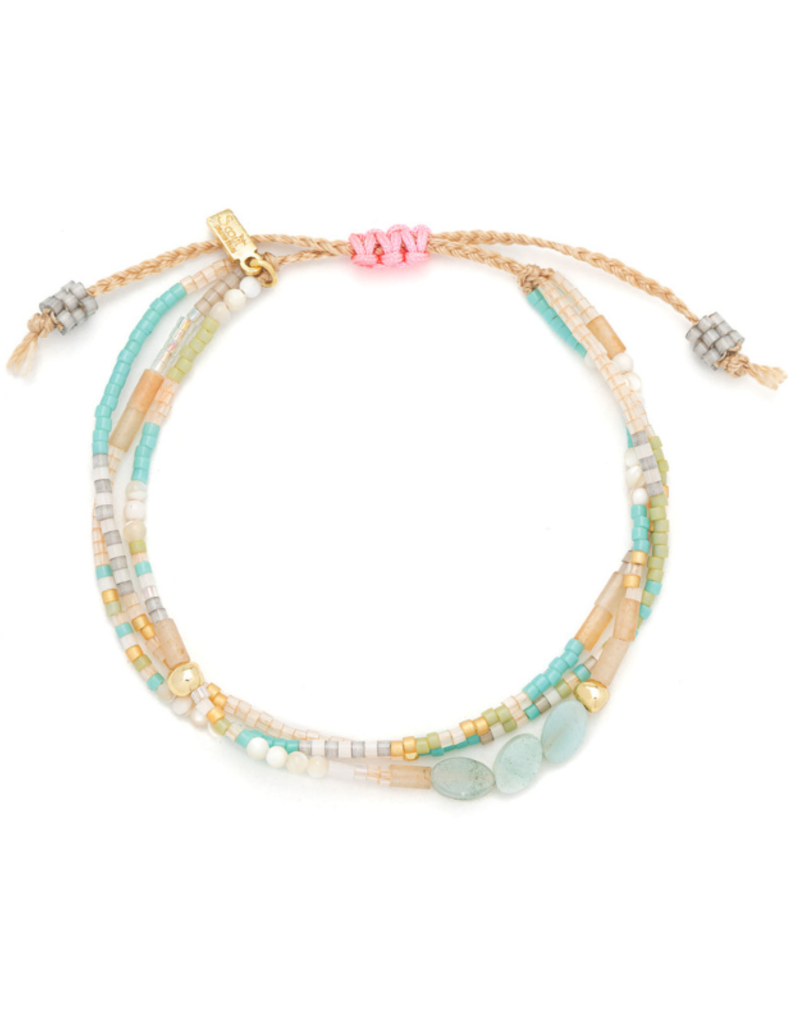 Scout Stone of Courage Amazonite & Gold Mixed Media Bracelet by Scout