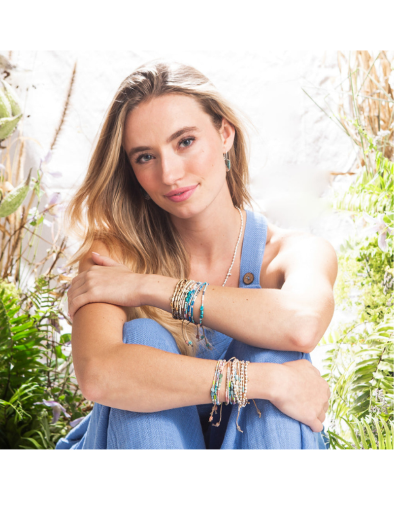 Scout Stone of Courage Amazonite & Gold Mixed Media Bracelet by Scout