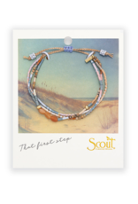Scout Stone of Inspiration Red Aventurine/ & Gold Mixed Media Bracelet by Scout
