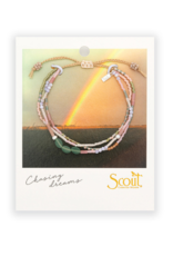 Scout Stone of Optimism Green Aventurine & Silver Mixed Media Bracelet by Scout