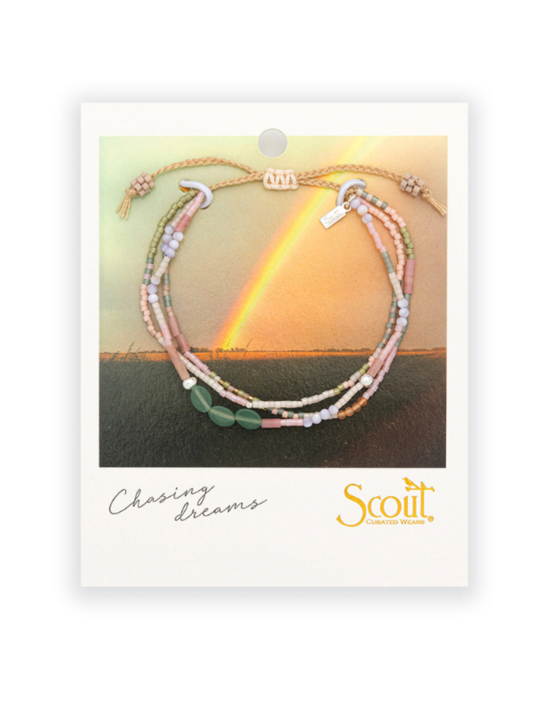 Scout Stone of Optimism Green Aventurine & Silver Mixed Media Bracelet by Scout