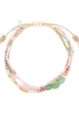 Scout Stone of Optimism Green Aventurine & Silver Mixed Media Bracelet by Scout