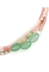 Scout Stone of Optimism Green Aventurine & Silver Mixed Media Bracelet by Scout