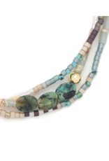 Scout Stone of Transformation African Turquoise & Gold Mixed Media Bracelet by Scout