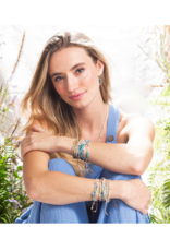 Scout Stone of Harmony Blue Howlite & Gold Mixed Media Bracelet by Scout