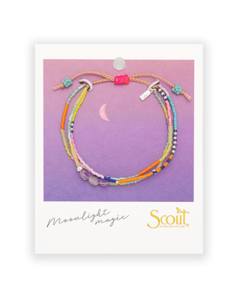 Scout Stone of Protection Amethyst & Silver Mixed Media Bracelet by Scout